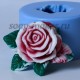 Форма силиконовая Роза с листочками 3D