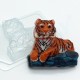 Форма пластиковая Тигр лежит на камнях