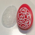 Форма пластиковая Яйцо Орнамент сердечки завитушки